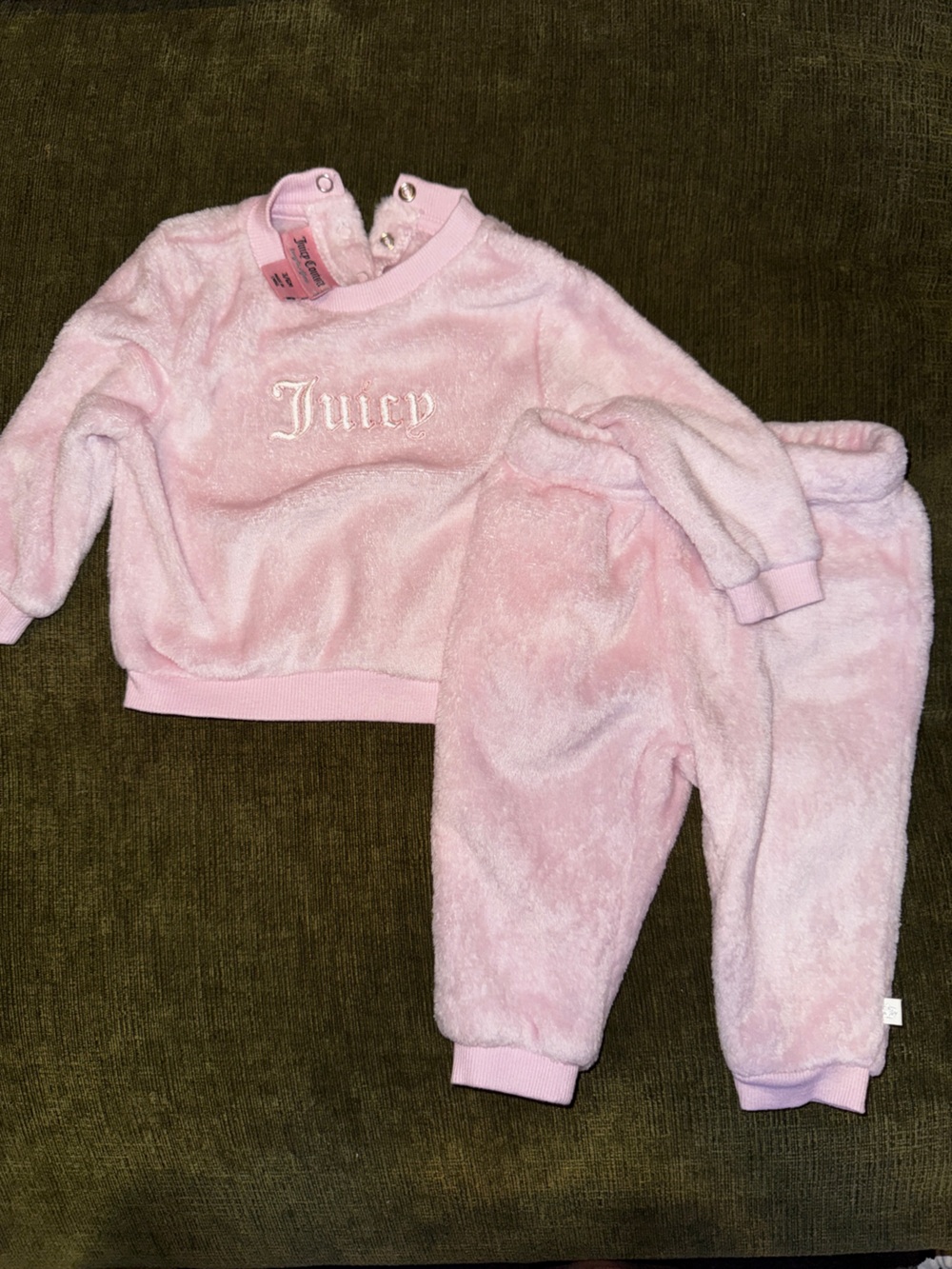 Juicy Couture Pink Plush Set & Gray Bow-Trim Knit Set - Picture 4 of 6
